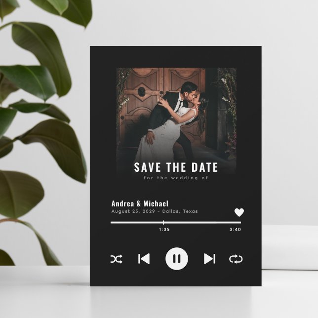 Save The Date Pochette d'album de musique Playlist 2 Photos somb (Créateur téléchargé)