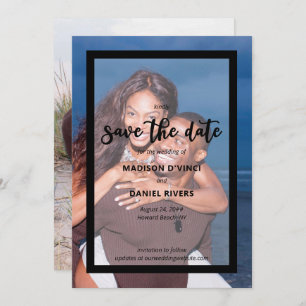 Save The Date Poignée 2 Photo Semi-Opaque Superposition Enregist