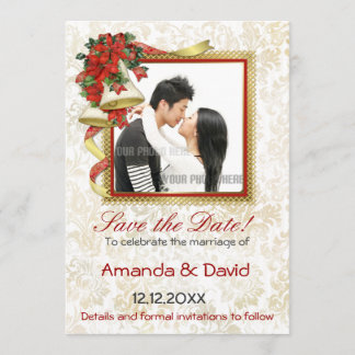 Save The Date Poinsettia Bells