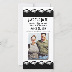 Save The Date Poisson noir et blanc Enregistrer la date