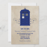 Police Box Enregistrer l'Invitation de date v6