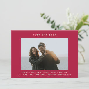 Save The Date Police de caractères de machine à écrire rétro rou