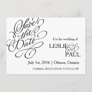 Save The Date Police de défilement classique Enregistrer la date