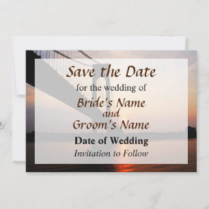 Save The Date Pont Verrazano à l'aube Sauvez la date