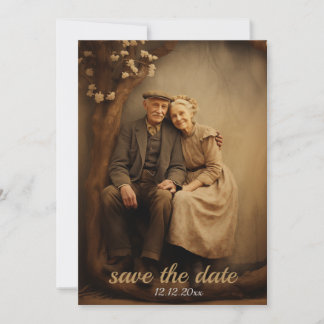 Save The Date Porte-photo Amour rustique 1