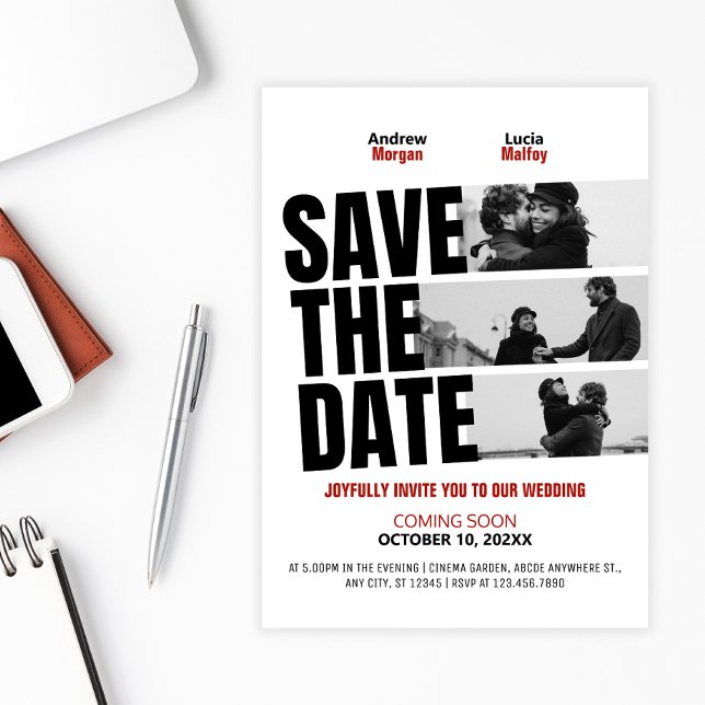 Save The Date poster de film mariage (Créateur téléchargé)