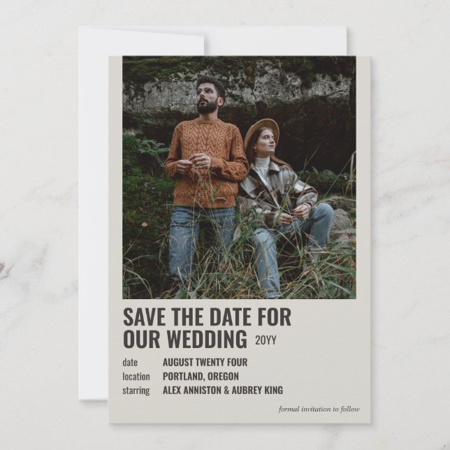 Save The Date Poster du film Hipster Photo Enregistrer la date (Devant)