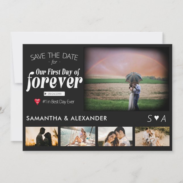 Save The Date Poster du premier jour du film Forever 5 Mariage p (Devant)