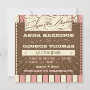 Save The Date Poster rustique : Mousse de fraises Enregistrer la