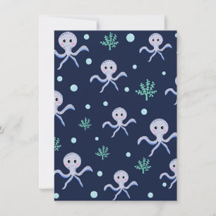 Save The Date Poulpe sous la mer motif pour enfants