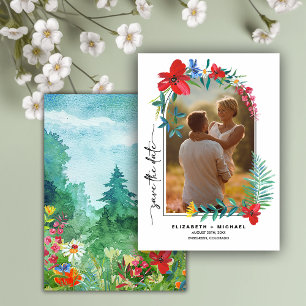 Save The Date prairie sauvage Cadre Fleur sauvage Mariage ph