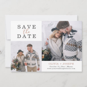 Save The Date Préciser   Deux Mariages Photo Enregistrer La Date