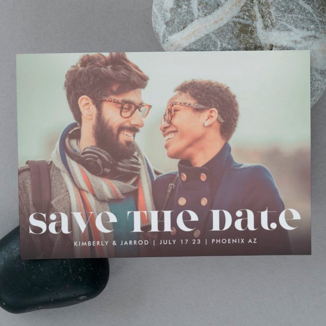 Save The Date Premium Bold Modern Text MULTI Photo FUN (Créateur téléchargé)