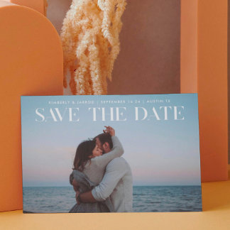 Save The Date Premium Modern TRENDY Text Photo DESIGNER Enregist