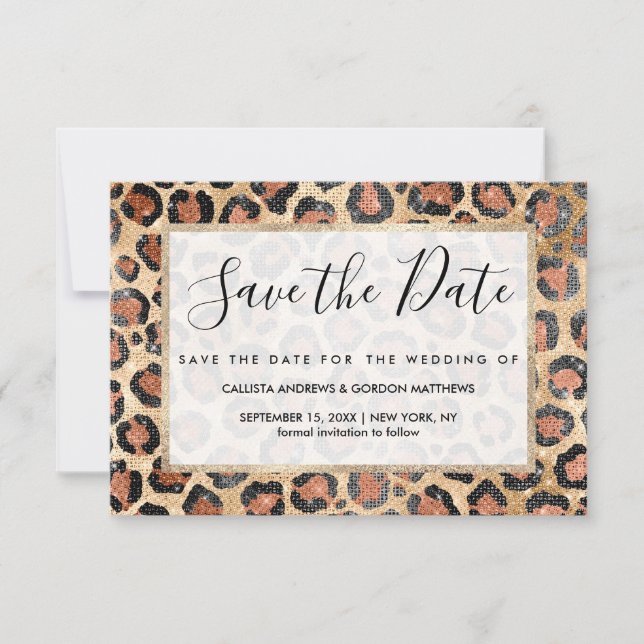 Save The Date Prince d'Or noir Brown Leopard (Devant)