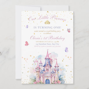 Save The Date Princesse Castle Girl Anniversaire, Princesse 1er