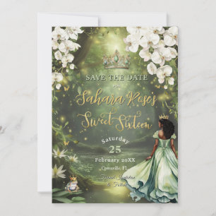 Save The Date Princesse Envoûtante & Grenouille Robe Verte Sweet