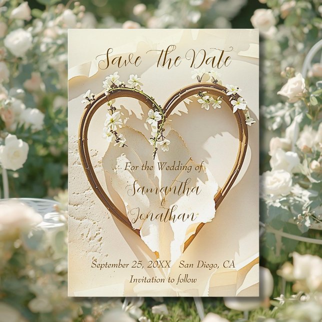 Save The Date Printemps ensoleillé du cœur (Créateur téléchargé)