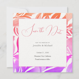 Save The Date Professionnel de mariage Minimaliste Fleur joli