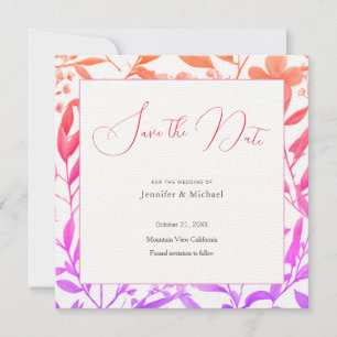 Save The Date Professionnel de mariage Minimaliste Fleur Mignonn