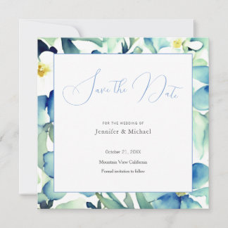 Save The Date Professionnel de mariage minimaliste floral mignon