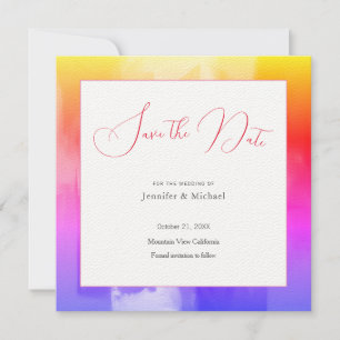 Save The Date Professionnel de mariage Minimaliste Mignon Abstra