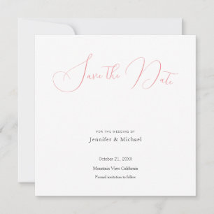 Save The Date Professionnel de mariage Minimaliste Mignon Enregi