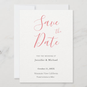 Save The Date Professionnel de mariage minimaliste moderne
