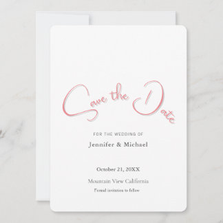 Save The Date Professionnel de mariage minimaliste moderne