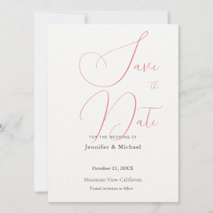 Save The Date Professionnel de mariage Minimaliste Moderne Simpl