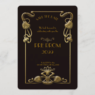 Save The Date PromJunior, Grand Gatsby, Or, noir