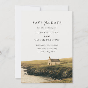 Save The Date Promontoire Vert Brumeux Mariage Côte Ouest Irland