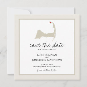 Save The Date Provincetown Cape Cod Wedding Enregistrer la date