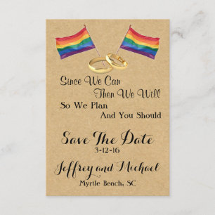 Save The Date Puisque Nous Pouvons : Mariage Gay Enregistrer Les