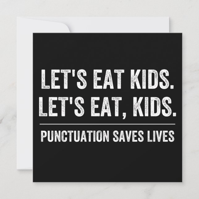 Save The Date Punctuation Saves Lives (Devant)
