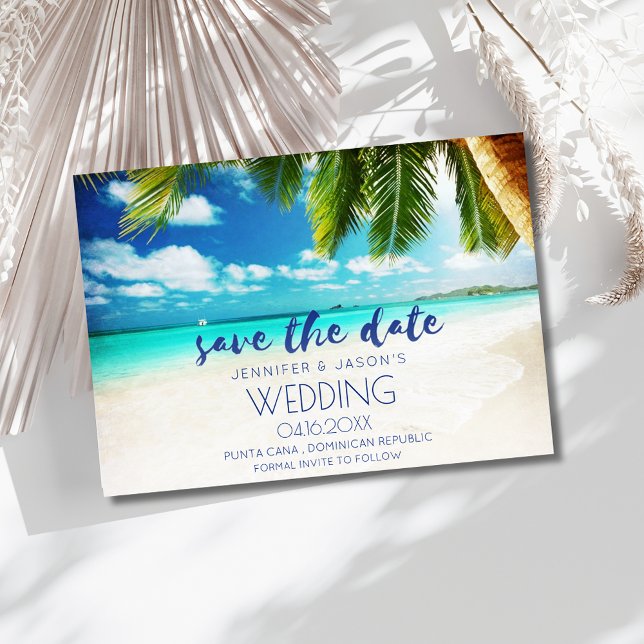 Save The Date Punta Cana Beach Destination Mariage (Punta Cana Beach Destination Wedding Save The Date)