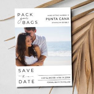 Save The Date Punta Cana Beach Destination Mariage Enregistrer L