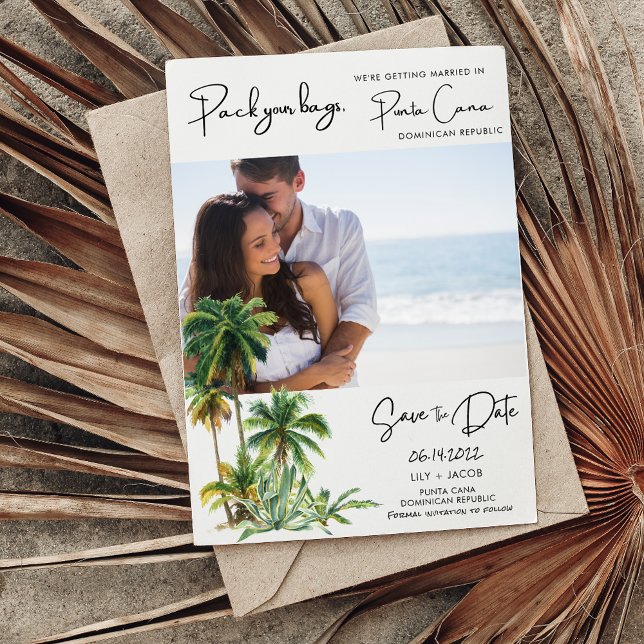 Save The Date Punta Cana Beach Destination Mariage Enregistrer L (Créateur téléchargé)