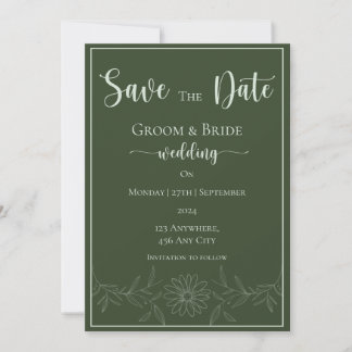 Save The Date Pure Bliss : Mariage Fleur Maisy Enregistrer La Da