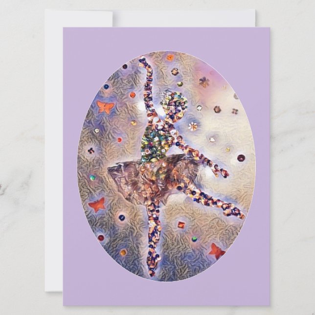 Save The Date Purple Ballerina Sugar Plum Fairy Cuisine Danseuse (Devant)