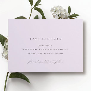 Save The Date Purple doux Mariage de lavande aérienne