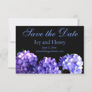 Save The Date Purple hydrangea violette fleur pourpre Enregistre