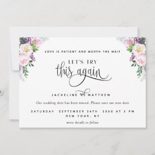 Save The Date Purple Pastel Essayons cette fois l'amour est pati