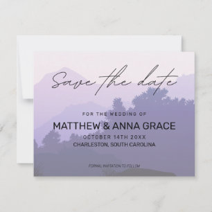 Save The Date Purple Sunrise Adventure