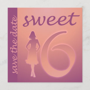 Save The Date Purple Sweet 16 Enregistrer la date