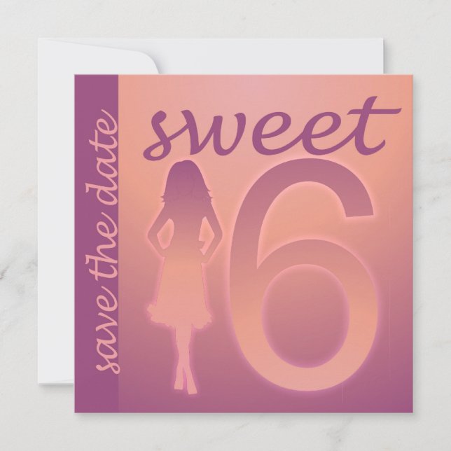 Save The Date Purple Sweet 16 Enregistrer la date (Devant)