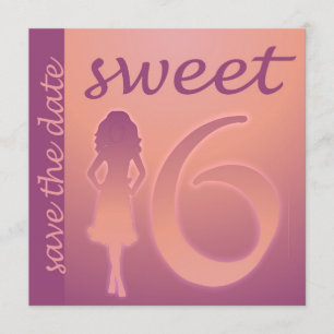 Save The Date Purple Sweet 16 Enregistrer la date