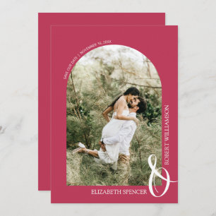 Save The Date QR Code Mariage photo Magenta