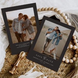 Save The Date QR Code Simple Moderne Minimaliste Deux Photo