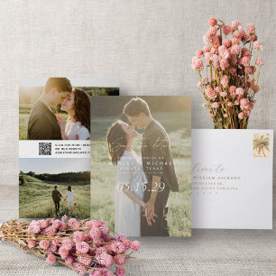Save The Date QR Code Simple Script 3 Photo Mariage Website